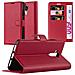 Cadorabo Custodia Compatibile Con Huawei Mate 9 In Rosso Carminio - Coperchio Protettiva Con Chiusura Magnetica, Funzione Stand E Tasca Per Le Carte - Foto miniatura 1