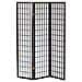 Paravento A 3 Ante In Legno E Carta Di Riso Nero Ny1001-3 - Foto miniatura 1