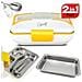 Amarillo Inox Trio Scaldavivande Portatile Con Ciotola 3 Scomparti In Inox + Vaschetta Flat 1 L - Foto miniatura 1