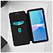Custodia Sony Xperia 10 Iii Portacarte Cordoncino Effetto Carbonio Nera - Foto miniatura 4