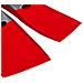 Long Blade Rubber Fins 33/34 Rosso - Foto miniatura 2