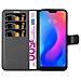 Custodia Compatibile Con Xiaomi Mi A2 Lite / Redmi 6 Pro In Nero Carbone - Coperchio Protettiva Con Chiusura Magnetica, Funzione Stand E Tasca Per Le Carte - Foto miniatura 7