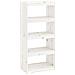 Libreria / divisorio Bianco 60x30x135,5 Cm Legno Massello Di Pino - Foto miniatura 2