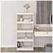 Libreria / divisorio Bianco 60x30x135,5 Cm Legno Massello Di Pino - Foto miniatura 3