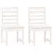 Set Da Bistrot Da Giardino 3pz Bianco In Legno Massello Di Pino - Foto miniatura 5