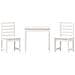 Set Da Bistrot Da Giardino 3pz Bianco In Legno Massello Di Pino - Foto miniatura 7