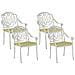 Set Di 4 Sedie Da Giardino Bianco Ancona - Foto miniatura 3