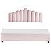 Letto Contenitore Velluto Rosa Pastello 180 X 200 Cm Vincennes - Foto miniatura 3