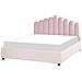 Letto Contenitore Velluto Rosa Pastello 180 X 200 Cm Vincennes - Foto miniatura 7
