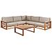 Set Divani Angolari 5 Posti Legno D'acacia Chiaro Timor Ii - Foto miniatura 4