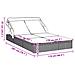 Lettino Doppio Tetto Pieghevole Marrone 213x63x97 Cm Polyrattan - Foto miniatura 3