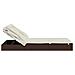 Lettino Doppio Tetto Pieghevole Marrone 213x63x97 Cm Polyrattan - Foto miniatura 4