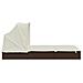 Lettino Doppio Tetto Pieghevole Marrone 213x63x97 Cm Polyrattan - Foto miniatura 6