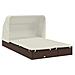 Lettino Doppio Tetto Pieghevole Marrone 213x63x97 Cm Polyrattan - Foto miniatura 9
