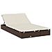 Lettino Doppio Tetto Pieghevole Marrone 213x63x97 Cm Polyrattan - Foto miniatura 10