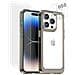 Cover Per Iphone 14 Pro Shockproof Con 6 Vetri Temperati, Nero Transparente - Foto miniatura 1