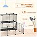 Recinto Per Conigli Modulabile Con Accessori Montaggio, In Acciaio, 105x105x70cm - Nero - Foto miniatura 4
