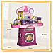 Cucina Giocattolo per Bambini 3-6 Anni con 38 Accessori e Suoni Realistici, in PP e ABS, 51x21x60 cm, Rosa - Foto miniatura 3
