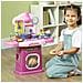 Cucina Giocattolo per Bambini 3-6 Anni con 38 Accessori e Suoni Realistici, in PP e ABS, 51x21x60 cm, Rosa - Foto miniatura 5