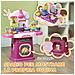 Cucina Giocattolo per Bambini 3-6 Anni con 38 Accessori e Suoni Realistici, in PP e ABS, 51x21x60 cm, Rosa - Foto miniatura 6