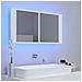 Lusso Casadino -  Armadietto A Specchio Con Luci Led Bianco 90x12x45 In Acrilico - Foto miniatura 2