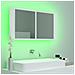 Lusso Casadino -  Armadietto A Specchio Con Luci Led Bianco 90x12x45 In Acrilico - Foto miniatura 3