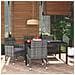 Set da Pranzo per Giardino 5 pz con Cuscini Polyrattan Grigio - Foto miniatura 2