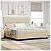 Letto a Box Spring con Materasso Crema 200x200 cm Tessuto - Foto miniatura 2