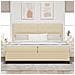 Letto a Box Spring con Materasso Crema 200x200 cm Tessuto - Foto miniatura 5