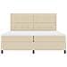 Letto a Box Spring con Materasso Crema 200x200 cm Tessuto - Foto miniatura 8