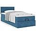 Struttura Letto Pouf con Materasso 90x190 cm in Velluto - Foto miniatura 4