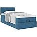 Struttura Letto Pouf con Materasso 90x190 cm in Velluto - Foto miniatura 5