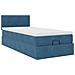 Struttura Letto Pouf con Materasso 90x190 cm in Velluto - Foto miniatura 6