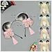 Cerchietto Con Orecchie Da Orso Lolita: Accessorio Cinese Con Nappe Per Cosplay E Streaming - Foto miniatura 4