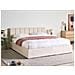 Letto Contenitore Velluto Dreux 180 X 200 Cm Beige Chiaro - Foto miniatura 1