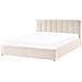 Letto Contenitore Velluto Dreux 180 X 200 Cm Beige Chiaro - Foto miniatura 4