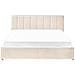 Letto Contenitore Velluto Dreux 180 X 200 Cm Beige Chiaro - Foto miniatura 5