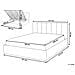 Letto Contenitore Velluto Dreux 180 X 200 Cm Beige Chiaro - Foto miniatura 7