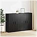 Armadi da Muro 2 pcs Rovere nero 69.5 x 34 x 90 cm - Foto miniatura 4
