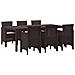 Set da Pranzo per Giardino 7 pcs Marrone Rattan Polt - Foto miniatura 1