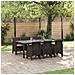 Set da Pranzo per Giardino 7 pcs Marrone Rattan Polt - Foto miniatura 2