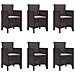 Set da Pranzo per Giardino 7 pcs Marrone Rattan Polt - Foto miniatura 5