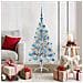 Albero di Natale artificiale con luci integrate Argento 120 cm - Foto miniatura 2