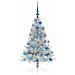 Albero di Natale artificiale con luci integrate Argento 120 cm - Foto miniatura 3