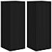 Mobile TV da parete 2 pcs Nero 30 x 31 x 80 cm - Foto miniatura 1