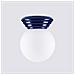 Lampada Da Soffitto Zori Ultramarine Ip44 Sl. 1902 - Minimalist Lampada A Soffitto Oltremare 12x12x16 Cm - Foto miniatura 7