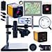 Mikroscopio Digitale Earth Pro Mcep-0.5x-pzrr - Zoom 7-45x, Braccio Regolabile | Oculare 360°, Led 56x | Uso In Elettronica, Biologia, Geologia - Foto miniatura 1