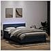 Letto a Molle con Materasso e LED Grigio Scuro 140x220 cm Velluto - Foto miniatura 2