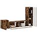Set mobile TV 4 pcs Rovere fumé Legno multistrato - Foto miniatura 3