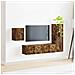 Set mobile TV 4 pcs Rovere fumé Legno multistrato - Foto miniatura 4